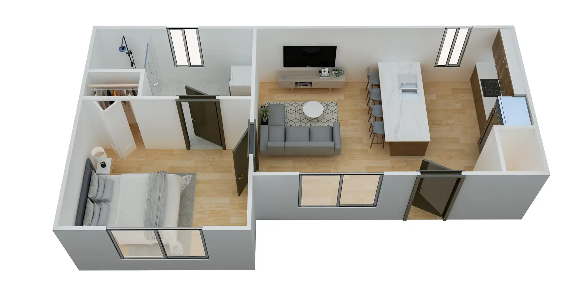 Breeze 1BR Apartment: 570 sq. ft. Intelligent Design