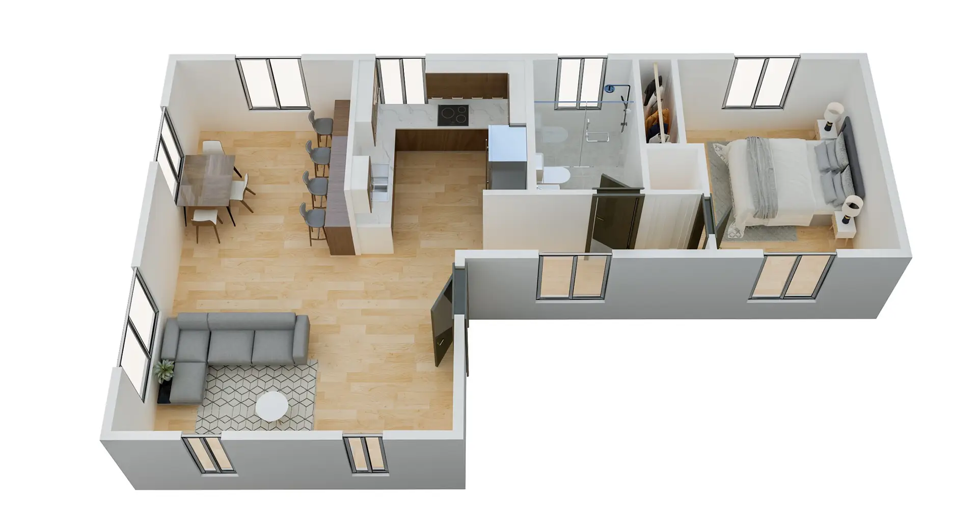 Discover Aura ADU: Stylish 800-sq-ft 1BR for Singles/Couples