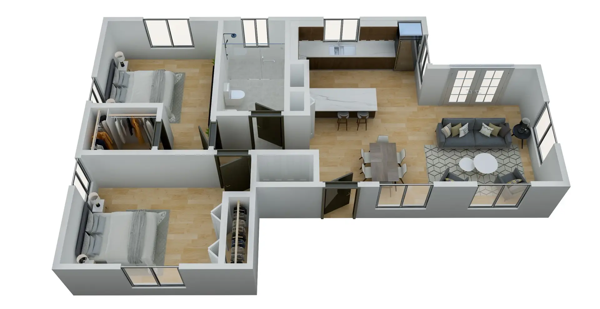 Canvas: Clever 2 Bedroom ADU in 530 Sq Ft